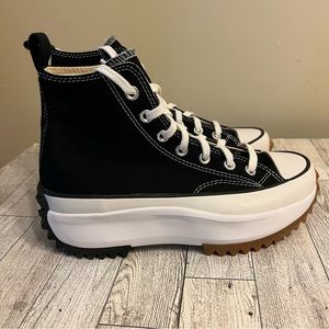Converse Black Platform Run Star Hike Sneakers Shoes Size 7.5/ Men 6 166800C
